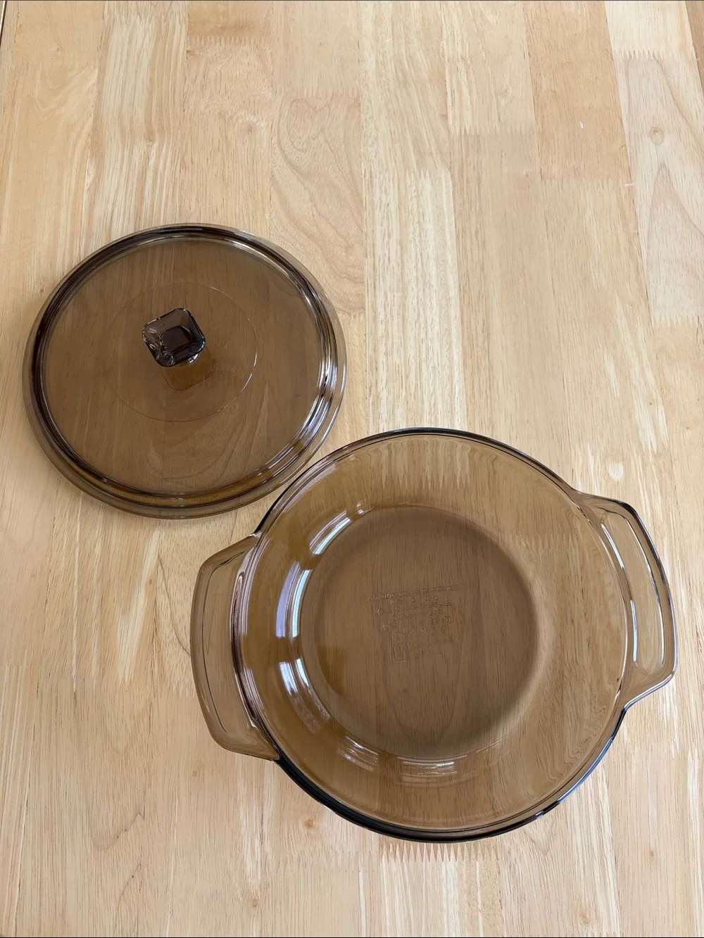 🧑‍🍳 Anchor Hocking 1.5 Qt Vibrage Amber Casserole Dish with Lid